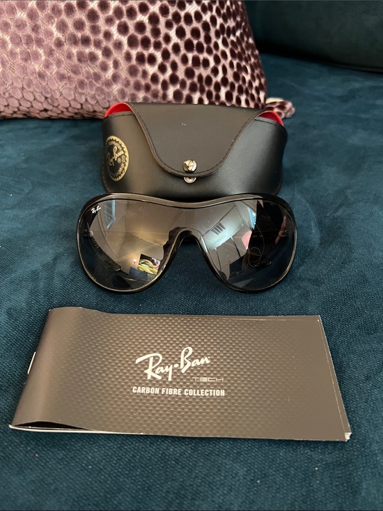 Ray-Ban Accessories - Ray-Ban Women’s Black Shield Sunglasses with Dark Lenses